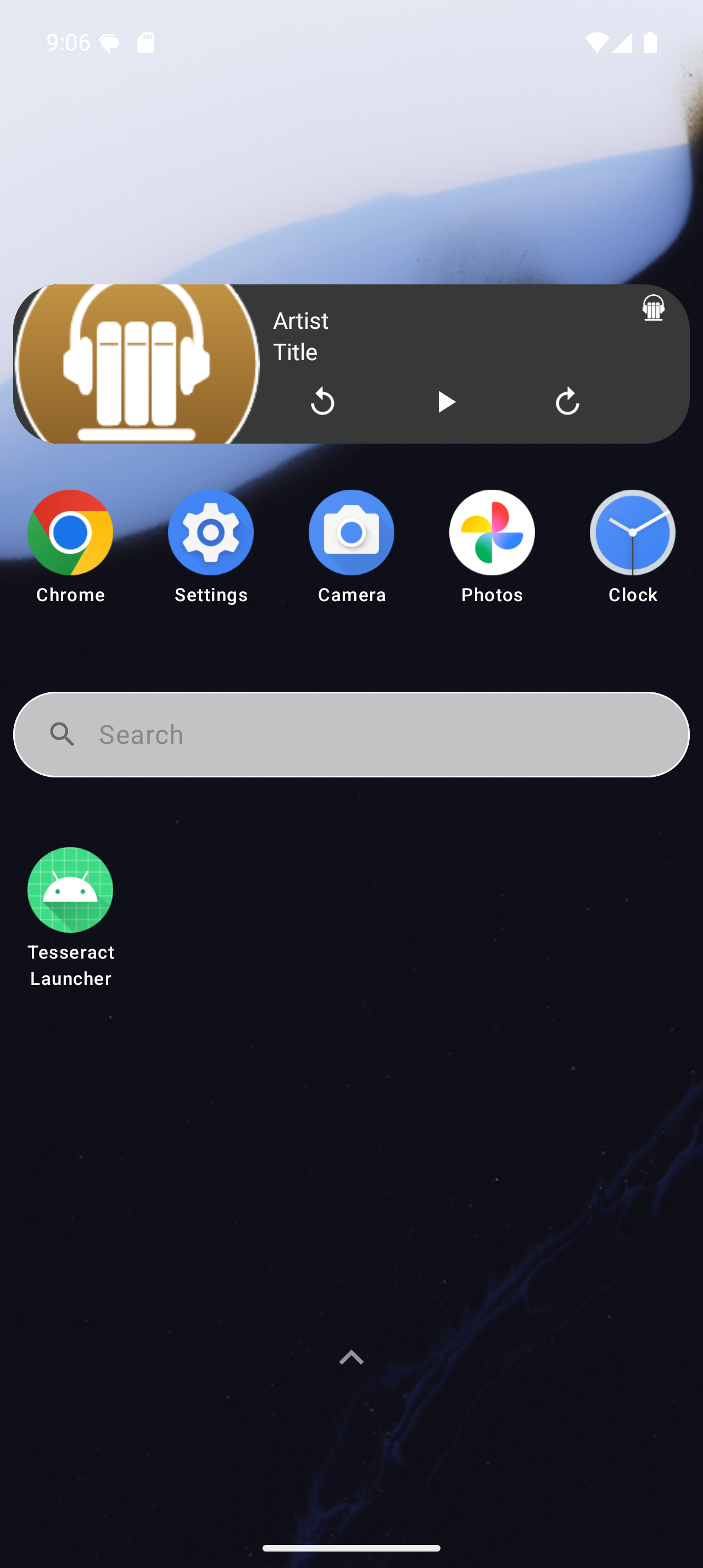 Tesseract home screen